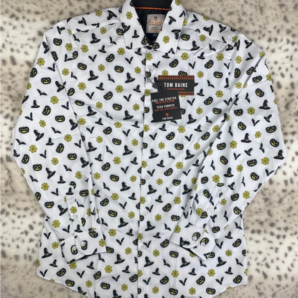 NWT Tom Baine Slim Fit Performance Halloween Edition Long Sleeve Shirt - $69!